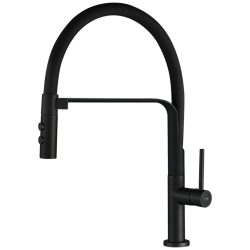   LAVEO SILUETTO rugalmas tömlős zuhanyváltós matt fekete csaptelep