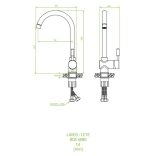 Laveo LETE álló csaptelep, fehér