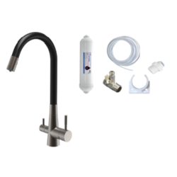   Laveo RIVECO rugalmas tömlős viztisztítós szett, grafit/fekete