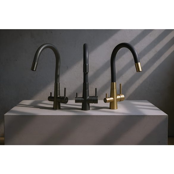 Laveo RIVECO rugalmas tömlős viztisztítós szett, grafit/fekete