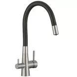 LAVEO RIVECO rugalmas tömlős króm csaptelep víztisztító csatlakozással