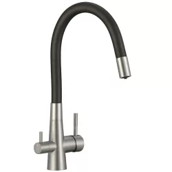   LAVEO RIVECO rugalmas tömlős króm csaptelep víztisztító csatlakozással