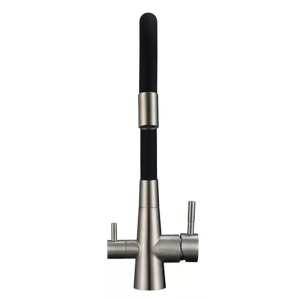 LAVEO RIVECO rugalmas tömlős króm csaptelep víztisztító csatlakozással