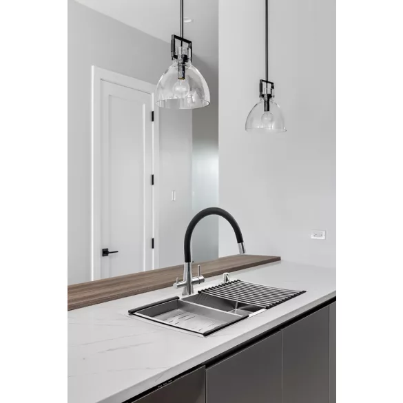 LAVEO RIVECO rugalmas tömlős króm csaptelep víztisztító csatlakozással