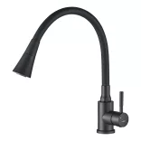 LAVEO SELVA zuhanyváltós rugalmas tömlős fekete csaptelep