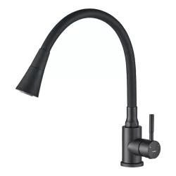   LAVEO SELVA zuhanyváltós rugalmas tömlős fekete csaptelep