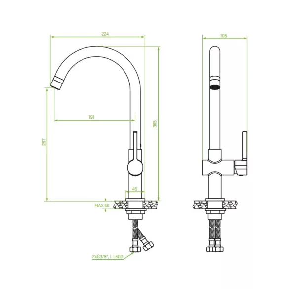 LAVEO ALITA króm csaptelep
