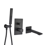 LAVEO TORES fürdőcsap szett rejtett fali beépítésre, fekete