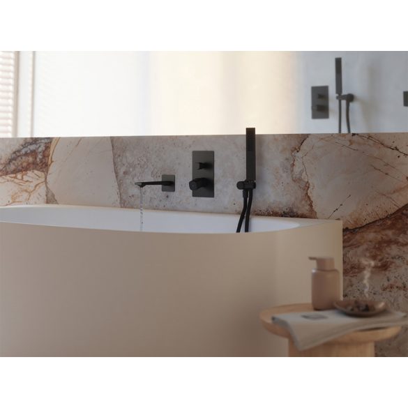 LAVEO TORES fürdőcsap szett rejtett fali beépítésre, fekete