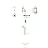 LAVEO TORES fürdőcsap szett rejtett fali beépítésre, szatin arany