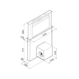 Ciarko Design Moondraft 60 cm fekete pultból kiemelkedő páraelszívó