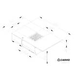 Ciarko Design Wizard 2.0 fekete főzőlapba integrált páraelszívó