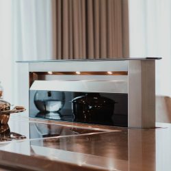   Ciarko Design Moondraft 90 cm Inox pultból kiemelkedő páraelszívó