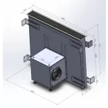 Ciarko Design Moondraft 90 cm Inox pultból kiemelkedő páraelszívó