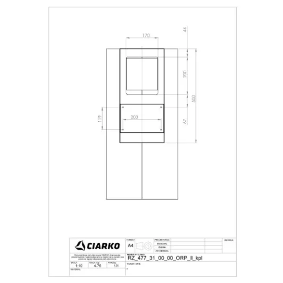 Ciarko Design Tubus fekete fali páraelszívó