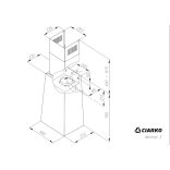 Ciarko Design MINIMAL 3 40 cm fekete fali páraelszívó