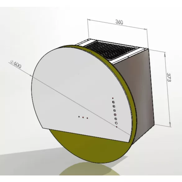 Ciarko Design ECLIPSE fehér / Gold fali páraelszívó