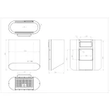 Ciarko Design SIMPLE 60 cm fekete / vörösréz fali páraelszívó