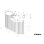 Ciarko Design MONO 80 cm fehér fali páraelszívó