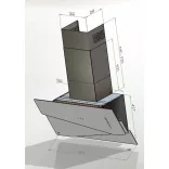 Ciarko Design TRIO fekete fali páraelszívó