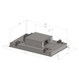 Ciarko Design Su Frame fekete üveg mennyezeti páraelszívó