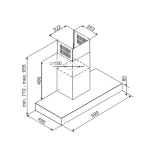 Ciarko Design T-Light 60 cm fekete fali páraelszívó