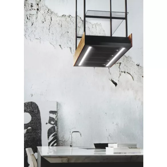 Ciarko Design MINIMAL 1 120 cm fekete sziget páraelszívó (panellal)