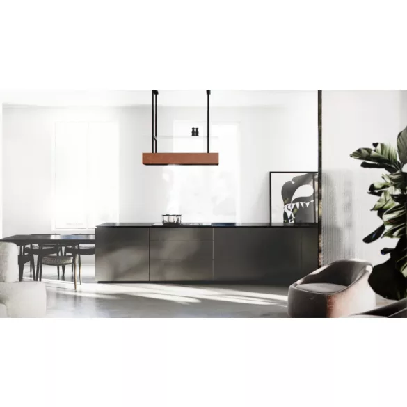 Ciarko Design MINIMAL 1 120 cm fekete sziget páraelszívó (panellal)