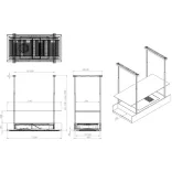 Ciarko Design MINIMAL 1 120 cm fekete sziget páraelszívó (panellal)