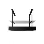 Ciarko Design MINIMAL 1 120 cm fekete sziget páraelszívó (oldalsó panel nélkül)