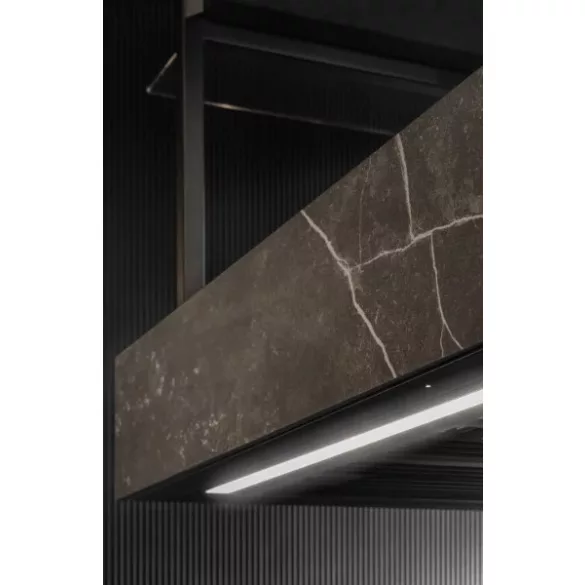 Ciarko Design MINIMAL 1 120 cm fekete sziget páraelszívó (oldalsó panel nélkül)