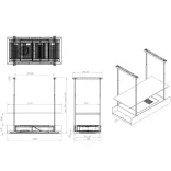 Ciarko Design MINIMAL 1 120 cm fekete sziget páraelszívó (oldalsó panel nélkül)