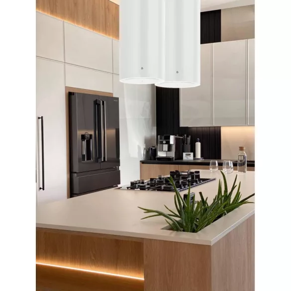 Ciarko Design Tubus W Long fehér sziget páraelszívó