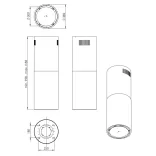 Ciarko Design Tubus W Long fekete sziget páraelszívó