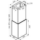 Ciarko Design Cube W Inox sziget páraelszívó