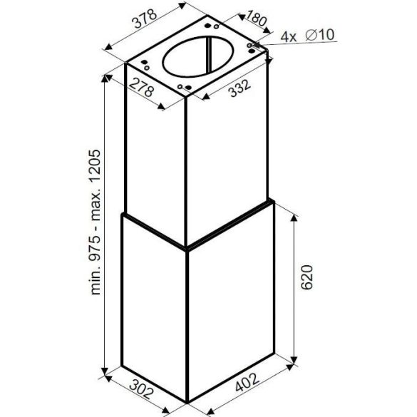Ciarko Design Cube W Inox sziget páraelszívó