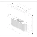 Ciarko Design MONO W 90 cm fehér sziget páraelszívó
