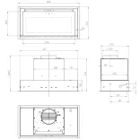 Ciarko Design Su Mini 60 cm fehér üveg beépíthető páraelszívó