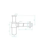 LAVEO mosdószifon, rózsaarany