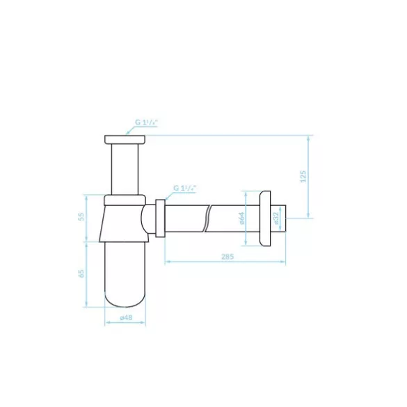 LAVEO mosdószifon, rózsaarany