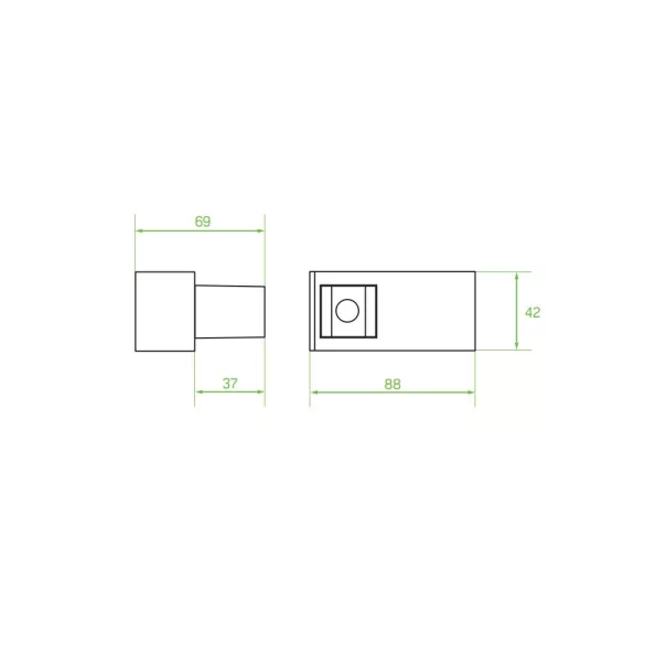 LAVEO KVADRATO falra szerelhető kézi zuhanytartó, rose gold