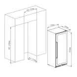 LaSommeliere Borhűtő ECELLAR BI150 beépíthető és szabadonálló, 149 palack