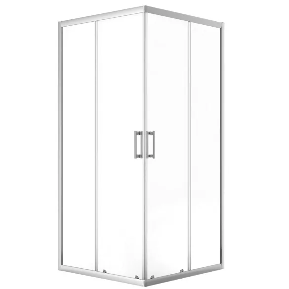 LAVEO BRESSO szögletes zuhanykabin zuhanytálcával 90x90x185 cm átlátszó üveg/króm