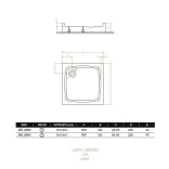 LAVEO BRESSO szögletes zuhanykabin zuhanytálcával 90x90x185 cm átlátszó üveg/króm