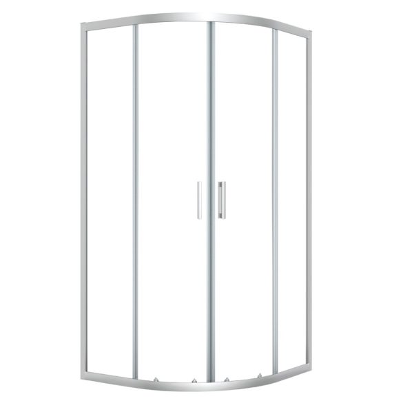 LAVEO BRESSO félkör zuhanykabin 80x80x185 cm átlátszó üveg/króm