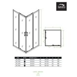 LAVEO BRESSO félkör zuhanykabin 80x80x185 cm átlátszó üveg/króm