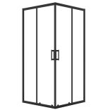 LAVEO BRESSO szögletes zuhanykabin 80x80x185 cm átlátszó üveg/fekete