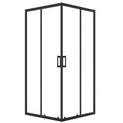   LAVEO BRESSO szögletes zuhanykabin 80x80x185 cm átlátszó üveg/fekete