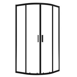   LAVEO BRESSO félkör zuhanykabin 90x90x185 cm átlátszó üveg/fekete