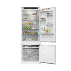   Kluge beépíthető kombi hűtőszekrény alul fagyasztóval, NoFrost, 281L/101L